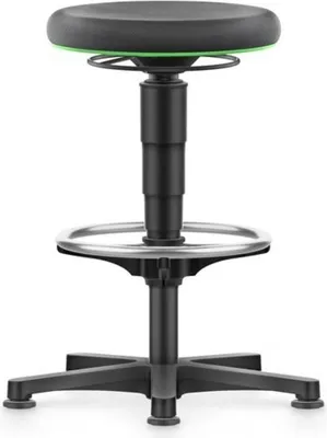 Produktbild von bimos Drehhocker Supertect Sitzhöhe 530 - 750 mm mit Gleiter und Fußring
