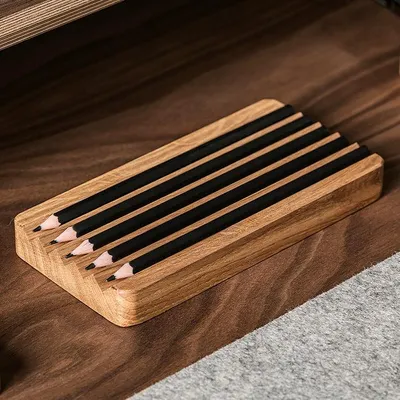 Produktbild von Rechteckiger Organizer Stiftehalter Eiche