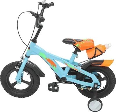 Immagine prodotto di Bicicletta per bambini 30 cm - Bicicletta per bambini - Ruote da allenamento - Doppio freno a disco - Cerchi in magnesio - Telaio in acciaio - Per 2-5 anni, 80-105 cm - Blu