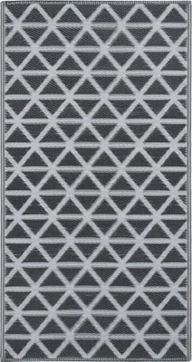 Image de vidaXL Tapis d'extérieur ARAKIL Noir 190x290 cm PP