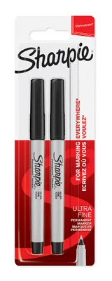 Obrázek produktu pro Sharpie 1985878 - černá - černá - bílá - velmi jemná - 650 m - látka - sklo - papír - plast - dřevo - 2 ks