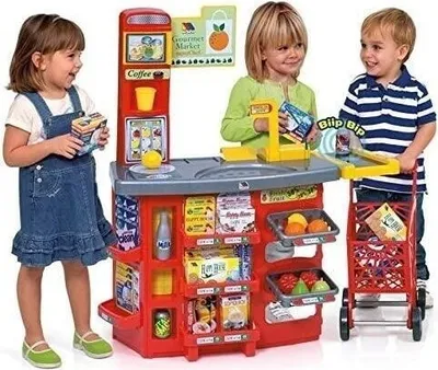 Produktbild von Molto supermarket Obchodný stánok s nákupným vozíkom Váhy Skener Zvuk