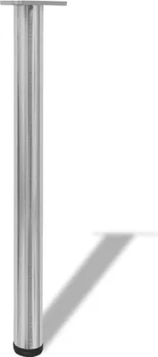 Obrázek produktu pro vidaXL 4x výškově nastavitelná stolová noha kartáčovaný nikl 710 mm
