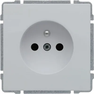 Zdjęcie produktu dla Gniazdo Pojedyncze Kos 66 64x64x39mm Ip20 Z Uziemieniem Biały Bez Ramki