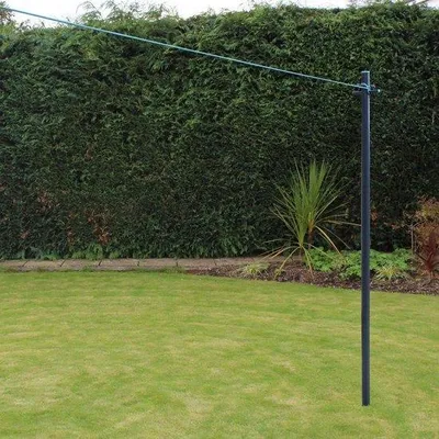 Immagine prodotto di Stendibiancheria da giardino con asta in legno - Grigio scuro-blu - 24 m