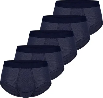 Produktbild von ESGE 5er Pack - Feinripp Ringel Slip / Unterhose Sportliche Wäsche für den Alltag, Feinripp Slip mit Eingriff, Pflegeleicht, formbeständig und strapazierfähig