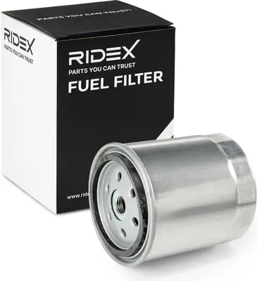 Produktbild von Kraftstofffilter RIDEX 9F0096 passend für MERCEDES-BENZ Stufenheck (W123) Anschraubfilter