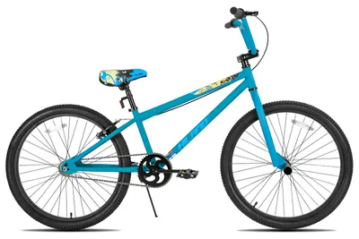 Image de Vélo BMX Kinder - Modèle Freestyle, 66 cm - Cadre et fourche en acier - Jantes en aluminium - Frein sur jante avant, frein V-Brake arrière - Équipé de 2 pegs - Couleur : bleu