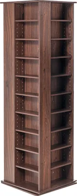 Immagine prodotto di SucceBuy torre multimediale girevole, mobile di archiviazione per un massimo di 1040 CD, finitura espresso