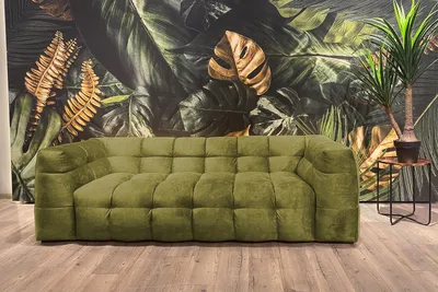 Produktbild von KAWOLA Sofa ROSARIO 2-Sitzer Velvet moosgrün