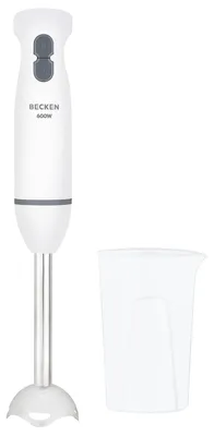 Immagine prodotto di Frullatore a immersione 600 W - Frullatore a immersione e frullatore da cucina - 2 velocità - Acciaio inossidabile - Bianco - Con misurino da 600 ml