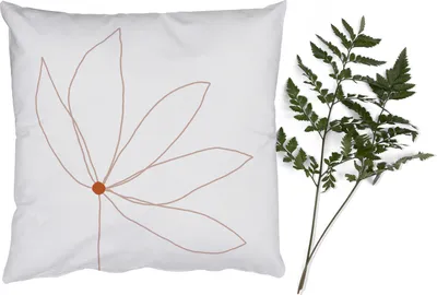 Produktbild von MuchoWow® Zierkissen Sofakissen Wohnzimmer Dekokissen 45x45 cm Minimalismus - Blumen - Linienkunst - Schlafpolster - Polster für das Sofa