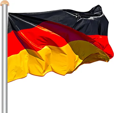 Produktbild von Yakimz Fahnenmast Alu 6,50m inkl Seilzug inkl Deutschlandfahne Flaggenmast Mast Bodenhülse Fahnen Flagge Fahnenstange