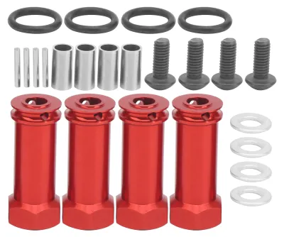 Produktbild von RC Aluminiumlegierung Radnabe verlängern Sechskantverlängerungsadapter für WLToys 144001 1/14 CarRed