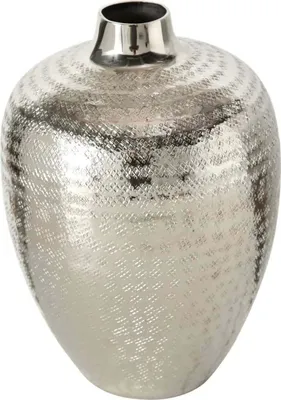 Produktbild von Dekovase Vase silber Metall Blumenvase Deko Tischdeko Tischvase Metallvase 25 cm