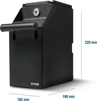 Zdjęcie produktu dla Safescan 121-0276, Ręczna szuflada na gotówkę, Stal, Czarny, 102 mm, 225 mm, 190 mm