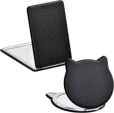 Imagen del producto de Espejo de bolsillo plegable con espejo de aumento, de doble cara, con cierre magnético, compacto, ideal para