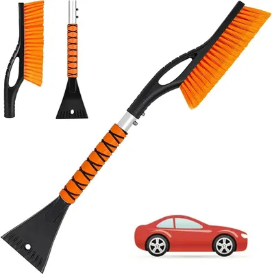 Produktbild von Eiskratzer Auto mit Besen, Geeignet fš¹r Autos, LKW, SUVs, 27'' 2-in-1 Abnehmbare Auto Eiskratzer und Schneebesen Auto mit Ergonomischem Schaumgriff