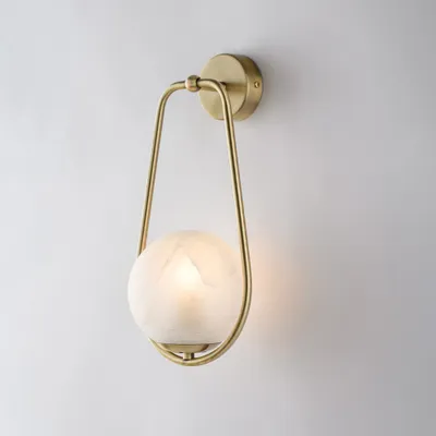 Image de Afrodite Applique 1 Lumière En Fer Bronzé Avec Sphère Dm.14.16 P.19 Bl286-Ap1-Brz