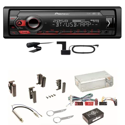Produktbild von Pioneer MVH-S420DAB Bluetooth DAB+ AUX MP3 Einbauset für Audi A4 B5 A6 4B C4 A8
