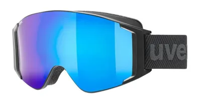 Produktbild von Uvex g.gl 3000 TO, doppelte Scheibe, Schwarz, Unisex, Zylindrische (flache) Linse, Schwarz, Blau, Spiegel