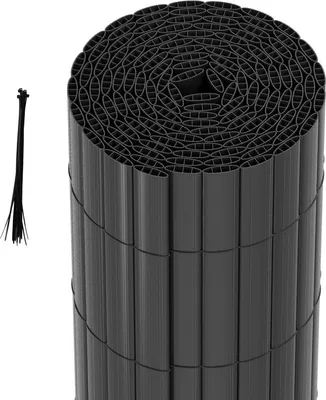 Produktbild von Yakimz PVC Sichtschutzzaun Sichtschutzmatte Gartenzaun Sichtschutz Windschutz für Balkon &Terrasse, Grau 80x300cm
