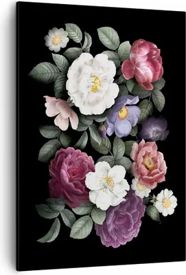 Produktbild von Bild auf Leinwand - Leinwandbild - Einteilig - Blumen Blumenstrauß Komposition - 50x70cm - Wand Bild - Wandbilder - Leinwanddruck - Wanddekoration - Leinwand bilder - Wandbild - PA50x70-5032