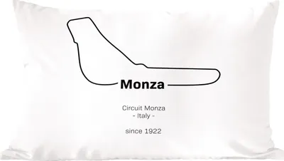 Produktbild von MuchoWow® Zierkissen Sofakissen Wohnzimmer Dekokissen 50x30 cm Formel 1 - Monza - Rennstrecke - Wohnzimmerdekoration - Polster mit Photo
