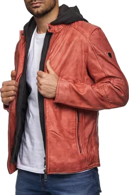Produktbild von Tazzio Herren Lederjacke Two-in-One Style 19710 Weinrot-Crust S