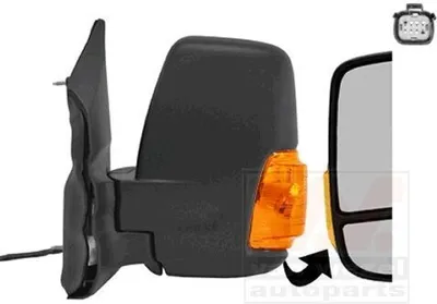 Produktbild von VAN WEZEL 1991803 Außenspiegel Seitenspiegel Links für FORD Transit Mk7 Kastenwagen (V363, FCD, FDD) Konvex