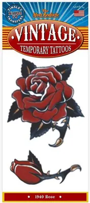 Produktbild von Rose Klebe-Tattoo - Fasching Halloween Karneval