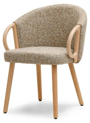 Produktbild von CLAUDINE Polsterstuhl – Beige/Eiche
