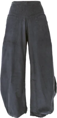 Produktbild von Weite Boho Cord Pluderhose, Feincord Boho Hose, Cordhose - Nachtblau, Damen, Baumwolle, Größe: M