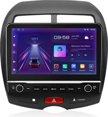 Obrázek produktu pro 6+128G 10,1" Andriod 12" autorádio GPS Navi pro Mitsubishi ASX 2010-2016 SWC Carplay RDS DSP DAB+ WIFI BT 1280*720P 4G SIM
