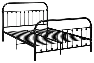 Produktbild von vidaXL Bettgestell Schwarz Metall 120x200 cm
