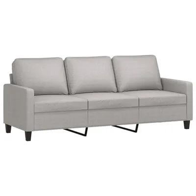 Image de vidaXL Canapé 3 places gris clair 180 cm Tissu