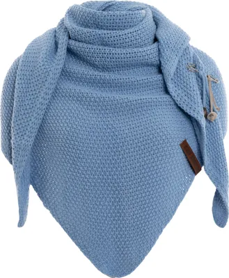 Produktbild von Knit Factory Coco Dreiecksschal - Crystal Blue - 190x85 cm