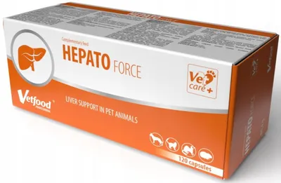 Zdjęcie produktu dla Vetfood Hepatoforce – zdrowa wątroba dla psów i kotów, 120 kapsułek
