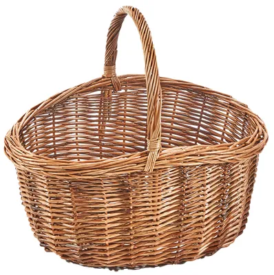 Obrázek produktu pro Kobolo nákupní košík LILLY 46Lx36Wx23/42H cm proutěný nákupní košík nákupní taška do auta košík na rukojeť košík taška skládací piknikový koš košíky shopper