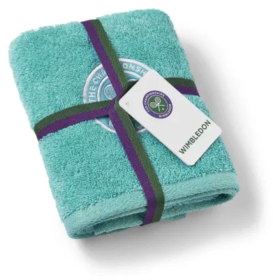 Produktbild von Christy Wimbledon The Championships offizielles Gästehandtuch Aqua 40 x 70 cm, 100% ägyptische Baumwolle