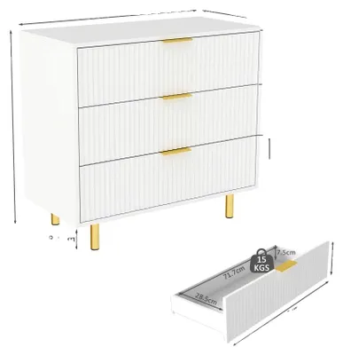 Image de Buffet, design moderne, grand espace de rangement, 80 x 72 x 40 cm, style B