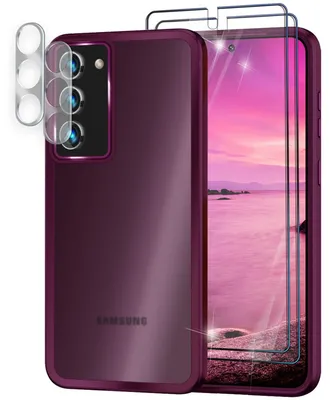 Immagine prodotto di Custodia ibrida per Samsung Galaxy S23 Plus, protezione 2x del display e della fotocamera, rosso