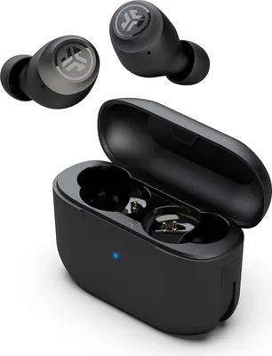 Produktbild von JLab Go Air Pop In-Ear Kopfhörer, 32+ Std. Akkulaufzeit, Bluetooth 5.1, Siri, Google Assistant, EQ3 Sound, USB Ladebox, Schwarz