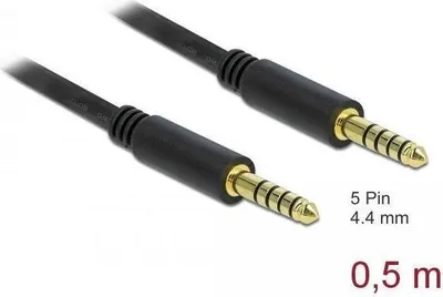 Produktbild von DeLOCK 85790, 4.4mm, Männlich, 4.4mm, Männlich, 0,5 m, Schwarz