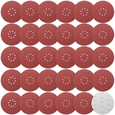 Produktbild von Schleifpapier 225mm Klett 30 Stück Körnung P400 8 Loch für Trockenbauschleifer