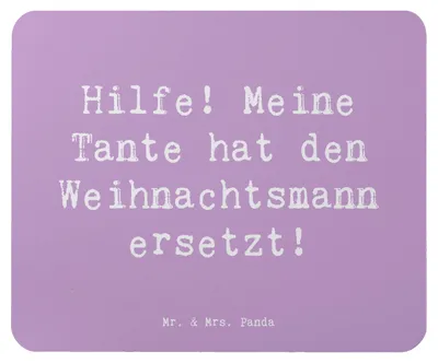 Produktbild von Mr. & Mrs. Panda Mouse Pad Spruch Tante Weihnachten - Lavendeltraum - Geschenk, laptop mousepad, persönliche Erinnerungen, Liebe, Verwandtschaft, Neffe, Geschenke, Nichte
