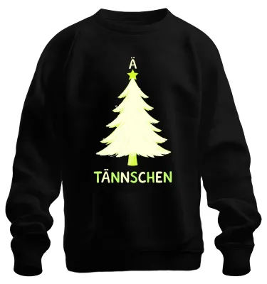 Produktbild von Ä TÄNNSCHEN Weihnachtsbaum Lustig Weihnachten Tannenbaum Sweatshirt Pullover, Schwarz, L