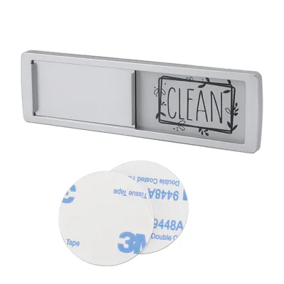 Image de Aimant pour lave-vaisselle, panneau "Clean Dirty" facile à lire, indicateur pour lave-vaisselle avec ruban adhésif double face, argent (noir et blanc)