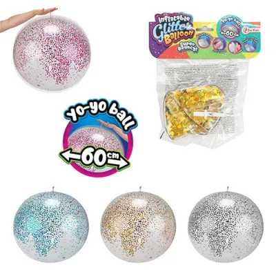 Produktbild von Toi-Toys aufblasbare Glitter Ballon, 60 cm