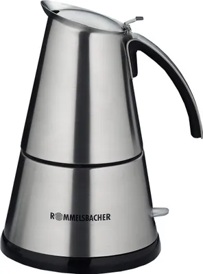 Produktbild von Espresso Kocher EKO 366/E ElPresso deluxe, für 3/6 Tassen Espresso, Edelstahl, verdecktes Heizelement, 360° Zentralsockel